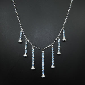 18K Aquamarine and Diamonds Necklace