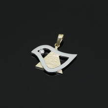 18K Two Tones Gold Dove of Peace